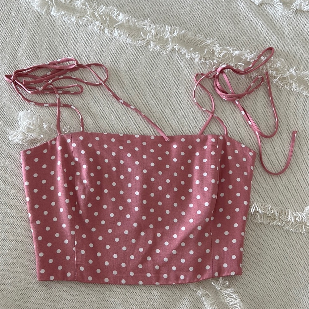 Zara cropped corset style top